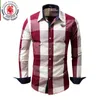 Fredd Marshall Plädskjorta Men T-shirts Män Klä Långärmad Renad bomull Camisa Masculina Casual Mens Shirts Para Hombre FM099 210527