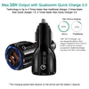 QC3.0 6A Dual 2 USB Port Fast Car Charger CE FCC ROHS Certified Cigarette Lighter Quick Charging For iPhone Samsung Huawei Tablet