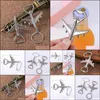 Sleutelhangers Mode Aessories Vliegtuig Flesopener Sleutelhanger Draagbaar Sliver Vliegtuig Bier Sleutelhanger Autosleutelring Bar Tool High End Relatiegeschenk