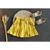 Zomer meisjes kleding sets Koreaanse pop kraag mouwloze revers shirt + geplooide rok 2 stks kinderkleding set kinderen 210625