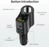 BT01 Автомобильный комплект Player Bluetooth 5.0 Тип-C + Dual USB Зарядное устройство Прикуриватель MP3 FM-передатчик BC06