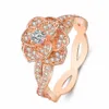 Womens Rings Crystal Jewelry 18K plated rose gold ring group zircon Cluster For Female Band styles