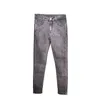 NJ02 Jeans taille mince neuf coréen femme gris legging pieds pantalon crayon 9 femmes noires 210629