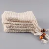 Soap Bag Bath Brushes Making Bubbles Saver Sack Pouch Storage Drawstrings Bags Skin Surface Cotton Linen Cleaning Drawstring Holder Baths Supplies wmq1013