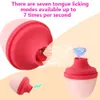 Massaggio Cute Apple Tongue Licking Vibratore Vagina Stimolatore del clitoride Altre modalità Massaggiatore per capezzoli Giocattoli sessuali per donna Masturbatore femminile