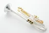 Bach LT180S-72 Bb Trumpet Instruments Surface Golden and Silver Plated Brass Bb Trompeta Musical Instrument
