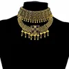 Bohemian Vintage Alloy Black Stone Choker Necklaces For Women Gypsy Tribal Turkish Chunky Necklace Festival Party Jewelry Gift Cho6870718
