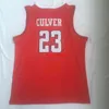 ＃23 Jarrett Culver Texas Tech Tech Basketball Jersey Retro Throwback Stitched Embroidery Jerseys NCAA XS-6XL