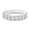 Anneau Big Oval Platinum Plated Zircon Ring Engagement Anneau de mariage JewelryIVD2I3637894