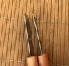 Ostkniv rostfritt stål smörkniv med trähandtag spatula trä smör ostdessert sylt spridare frukost verktyg dhs523998211