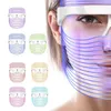 Top Design 7 Colors LED Mask Skin Care Wrinkle Acne Treatment Light Therapy Shield USB Rechargeable Whitening PDT Machine Photon Facial Electronic Beauty Device
