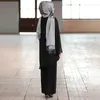 Ramadan Dubai Abaya Dames 2 Stuk Set Moslim Hijab Topsand Wide Been Broek UAE Turky Past Islamitische Kleren Kaftan Robe Twee jurk