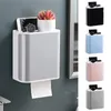 Toilet Paper Holders Holder Waterproof Wall Mounted Shelf Storage Box Bathroom Tool Tissue Roll