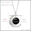 Bracelet, Earrings & Necklace Jewelry Sets Personalized Custom Made Po Medallions Set Glass Cabochon Pendant Moon Stud Dangle Bracelet Bangl