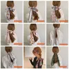 Partihandel hårband för kvinnor flickor mode hästsvans hår rep slipsar fritid blommiga tyg huvudband
