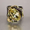 DreamCarnival1989 très grande couleur dorée délicate coupe Zircon anneaux de mariage pour les femmes gothique Chic bijoux de rencontre WA11785 211217