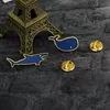 Blauwe Shark Whale -broches Pinnen Email Dierlijke revers Pin Tops Bag Corsage Fashion Jewelry Will en Sandy