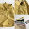 Sping Neue Koreanische Mode Herren Hemden Täglich Casual Lose Taste Unten 100% Baumwolle Langarm Linke Brust Tasche Shirts 4XL 5XL 210412