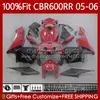 Обсуждение OEM для Honda CBR600F5 CBR 600 RR F5 CC 2005 2006 Body 72NO.147 CBR 600F5 600CC 600RR 05-06 CBR-600 CBR600 RR CBR600RR 05 06 Инъекционная плесень Кузов Глянцевый красный BLK