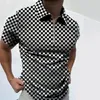 Slim Summer 3XL Apparel Polo Tee Shirts Zipper Knit Jacquard Men Plus Size T Shirt Top231y