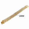 Ketten Hip Hop Bling 20mm Gold Schwere Miami Prong Voll Iced Out Gepflasterte Strass Kubanische Kette CZ Rapper Halsketten Für Männer Schmuck