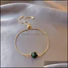 Braccialetti con ciondoli Gioielli Verde Rosso Blu Perline di pietra Per le donne 2 Set Bracciale e braccialetti Ins Stile Moda Regalo di compleanno Her Drop Delivery 2