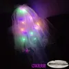 Led Knippert Kleurrijke Bruiloft Verjaardagsfeestje Nieuwjaar Fairy Glow Veil 2021 Explosies Warme Lamp Foto Props Bruidssluier Rave speelgoed