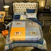 Juegos de cama de diseñador de invierno de lujo reina de terciopelo tamaño King funda nórdica sábana fundas de almohada diseñadores de moda de alta calidad conjunto de edredón