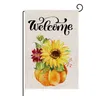 47 * 32cm Thanksgiving Banner Flaggor Linne Höst Garden Flag Hello Fall Dubbelsidig Mönster 27 Stil T2i52669