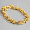 Designers U-shaped Lock Catch Chain Bracelet Titanium Steel 18K Gold Exquisite Bracelets Gifts Fashion Jewelry