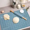 Pastry Mat Silicone Non-Stick Non-Slip Thick Baking Fondant Mats Rolling Dough Pie Crust Pizza Cake Cookies Nordic Kneading Pad 211008
