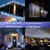 Utomhus krans jul ljussträng 4-40m droop 0,6m LED gardin icicle strängar ljus trädgård jul nyår dekorationer 2022