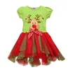 クリスマス鹿秋の赤ちゃん子供女の子の女の子の服の長袖210521