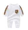 New Spring Autumn Baby Long Sleeve Rompers Cotton Toddler Plaid Jumpsuits Infant Kids Onesies Newborn Clothes Sleepwear