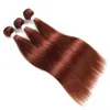 Brazilian Straight Bundles #33 Non Remy Human Hair Weave 3/4pcs Colored Weaving for Women