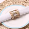 Napkin Rings 12pcs Bamboo Straw For Wedding Table Decoration Holder Towel Dinner