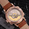 Uhren Herren Luxusmarke Datograph Big Date 403.041 Schwarzes Zifferblatt Weißes Hilfszifferblatt Automatische Multifunktions-Herrenuhr Roségoldgehäuse Leder Starp