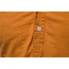 AIOPESON Stehkragen T-Shirt Männer Einfarbig 100% Baumwolle Mittelarm Herren T-Shirts Sommer Qualität Casual T-Shirt Männlich 210707