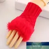 Five Fingers Gloves Women Casual Fur Faux Knitted Soft Cotton Winter Fingerless Knitting Warmer Wrist Hand Mittens Factory price expert design Quality Latest Style