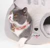 Wymienny kot łóżko Półkomponowane Pet Dog Kot Gniazdo Hodowla Deep Sleep Pad Dom dla małych psów i kotów Produkty Pet 210713