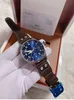 Nuovo orologio da uomo impermeabile meccanico automatico Sier nero blu tela orologi in pelle orologi da polso sportivi da uomo