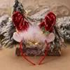 Holiday Headbands Renifer Antler Santa Hat Christmas Head Toppers Elastyczność pasuje do wszystkich rozmiarów Dostawy Party Phjk2111