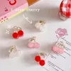Lovely Small Cherry Hair Claw Clips Accessories For Women Girls Candy Acrylic Hairpin Red Pink Headwear Ornament
