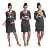 Кружевая корм для кормящих пижамов Кружева V-образным вырезом Беременная грудная вскармливание Ночная рубашка Женская мода для беременных Fashshion Sleewwear для беременности Ночная одежда 210918