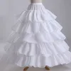 New Women 4 Hoops Bridal Petticoats For Ball Gown Wedding Dress Ruffles Fabric Underskirt White Weddings Accessories Custom Made (Waist Size:23-44inch Length:42inch)