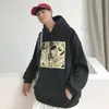 Mäns Kläder One Piece Anime Hoodies Harajuku Monkey D Luffy Print Sweatshirts Kvinna Vintage Oversized Pullovers Tops KPOP