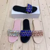 Pantofole basic da donna estive Bling Sandali con diamanti Stringhe di cristallo lucide Scarpe con perline Designer Scivoli per vacanze all'aperto