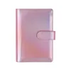 A6 Cute Laser Notebook Folder Pe Folder PU Leather Loose Leaf Notatnik Pokrywa Dziennik Binder Pokrowce