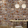 Wallpapers Vintage Stone Wallpaper 3D Home Decor Waterproof PVC Brick Wall Paper Roll For Background Decorative Personalized Bar Shop