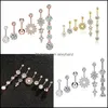 Navel Bell Button Rings Body Jewelry 6Colors Piercing Belly Dangle Aessory Charming Sexig Bar 194 W2 Drop Delivery 2021 Wi8yh